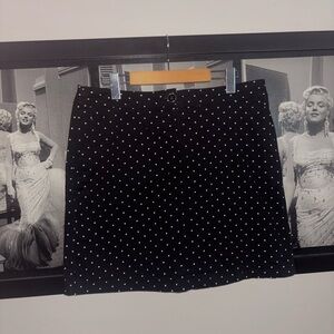 Karen Scott Skater Mini Skirt Black and White
